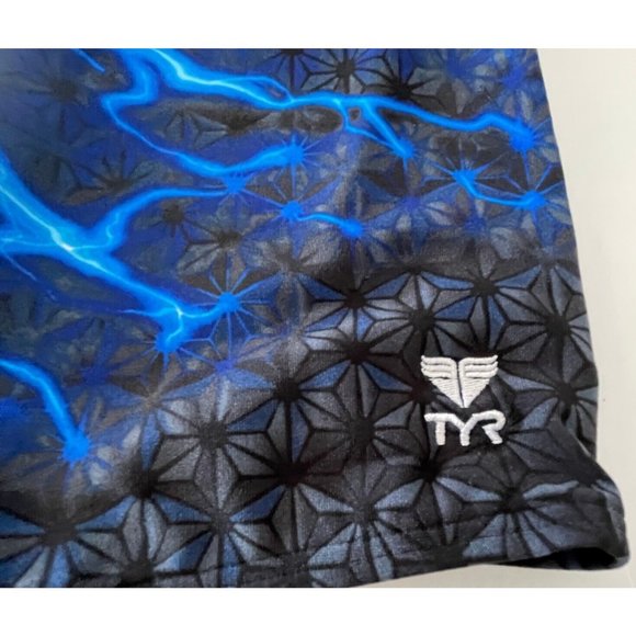 TYR Durafast Lite ILLUME Allover Jammer Men Swim Black Blue Size 32 - $54 - Picture 4 of 7